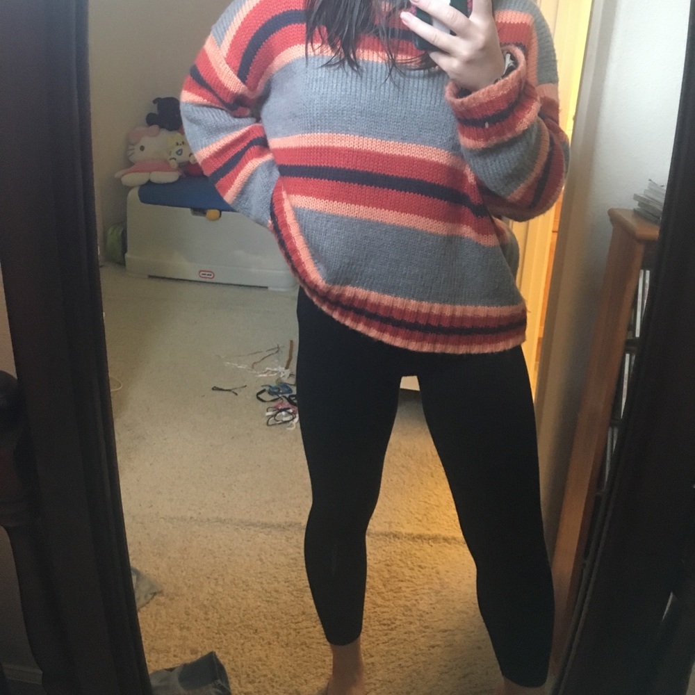 black ribbed leggings